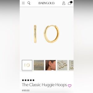 Baby Gold 14k Gold The Classic Huggie Hoops